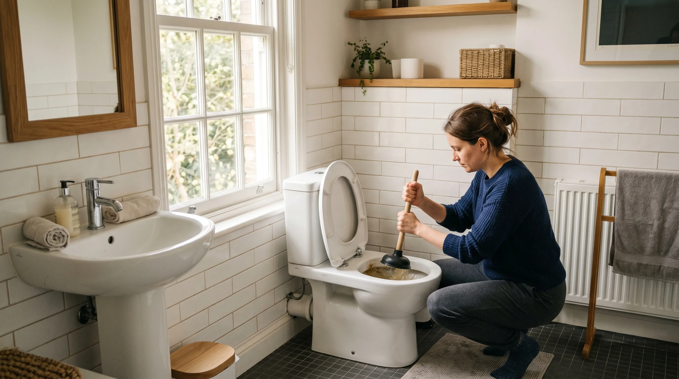 Toilette verstopft: Was tun? Soforthilfe vom Installateur